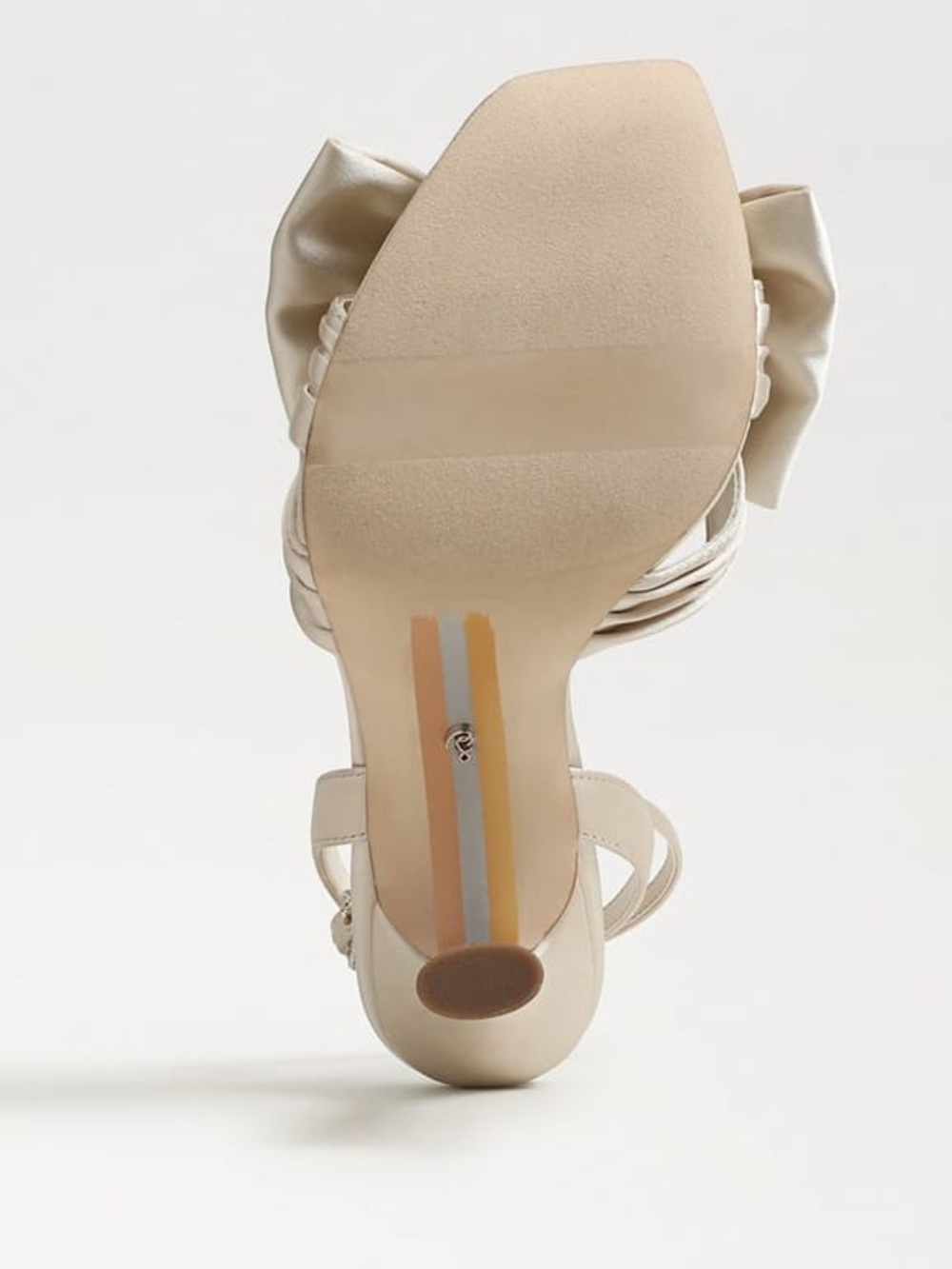 Mango Satin Ivory Lexi Heeled Sandals NWT - Picture 6 of 9